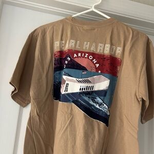 Pearl Harbor Memorial Men’s Medium Tan T-Shirt